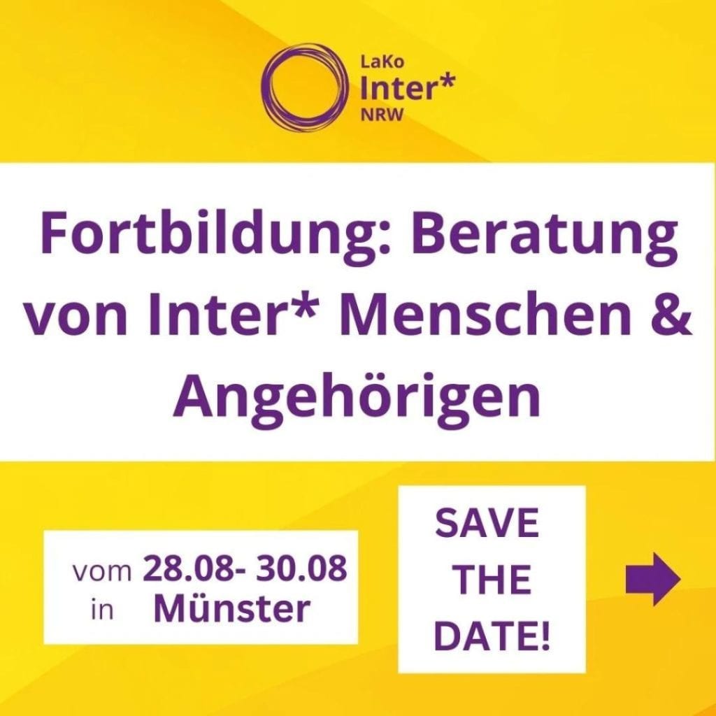 Fortbildung und Beratung von Inter* Menschen – save the date