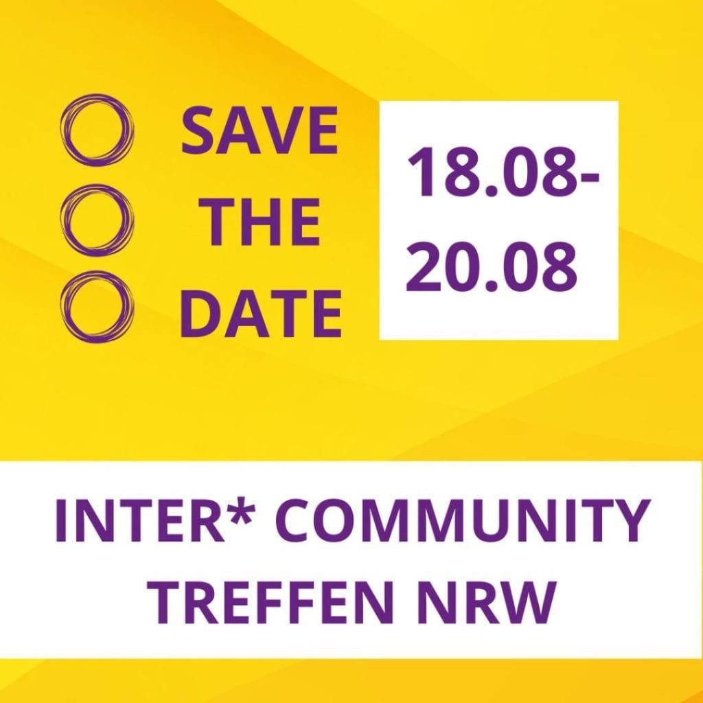 INTER* Community Treffen – save the date - 18. bis 20. August 2023
