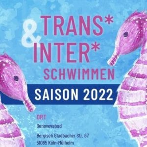 inter* TRans* Schwimmen 26. August 2022 Köln
